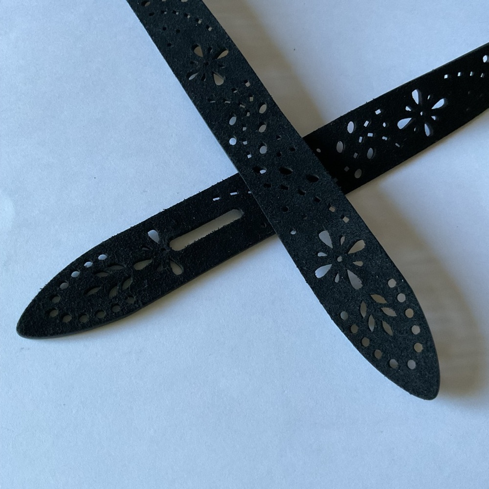 ISABEL MARANT LECCE CUTOUT SUEDE LEATHER WRAP BELT BLACK SIZE SMALL NWOT - Picture 5 of 14